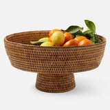 Blue Pheasant - Londyn Footed Serving Bowl - Natural Rattan