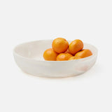 Blue Pheasant - Hugo White Swirled Serving Bowl Large