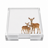 Nicolette Mayer Note Card Doe Family With Acrylic Holder