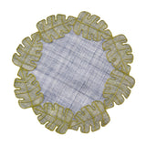 Deborah Rhodes Sinamay Leaf Garland Sinamay Colony Blue Placemats-Set of 4