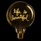 Message In A Bulb Lights - Life Is Beautiful