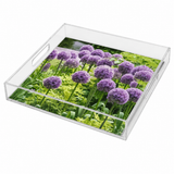 Nicolette Mayer Square AlliumIn Bloom Acrylic Tray 15"X15"