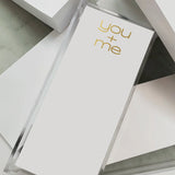 Luxe Long Skinny Gold Foil You + Me Notepad