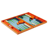 Addison & Ross Orange Croc Lacquer Backgammon Set