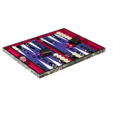 Addison & Ross Black Chinoiserie Lacquer Backgammon Set