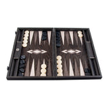 Manopoulos - Premium Handcrafted Ebony Burl Backgammon Set