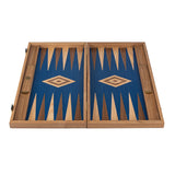 Manopoulos - Premium Handcrafted Walnut with Blue Oak Backgammon Set