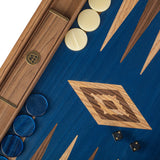 Manopoulos - Premium Handcrafted Walnut with Blue Oak Backgammon Set