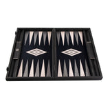 Manopoulos - Premium Handcrafted Pearly Grey Vavona Backgammon Set - Medium