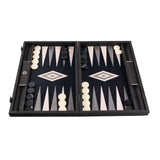 Manopoulos - Premium Handcrafted Pearly Grey Vavona Backgammon Set - Medium