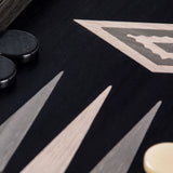 Manopoulos - Premium Handcrafted Pearly Grey Vavona Backgammon Set - Medium