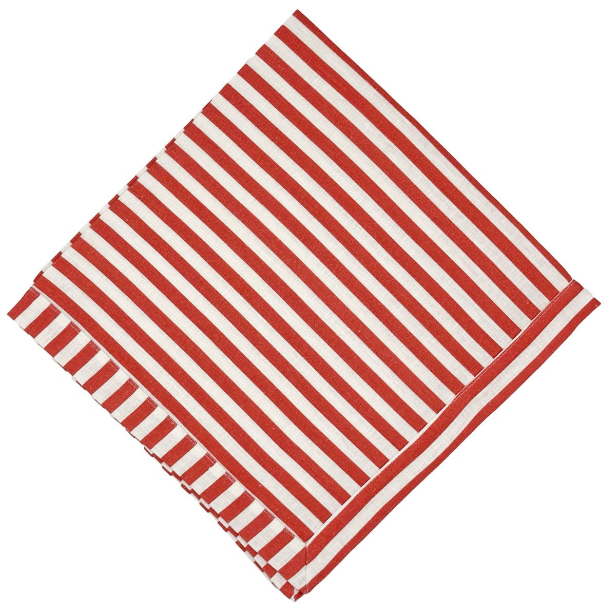 Tina Chen Designs - Bard Stripe Cinnamon Napkin - Set of 4