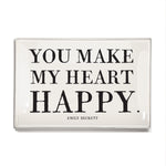 Ben's Garden - You Make My Heart Happy  4" x 6"  Glass Tray