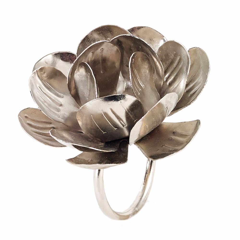 Bodrum Napkin Ring Metal Lily