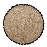 Deborah Rhodes Placemats BORDER TAHITIAN Black