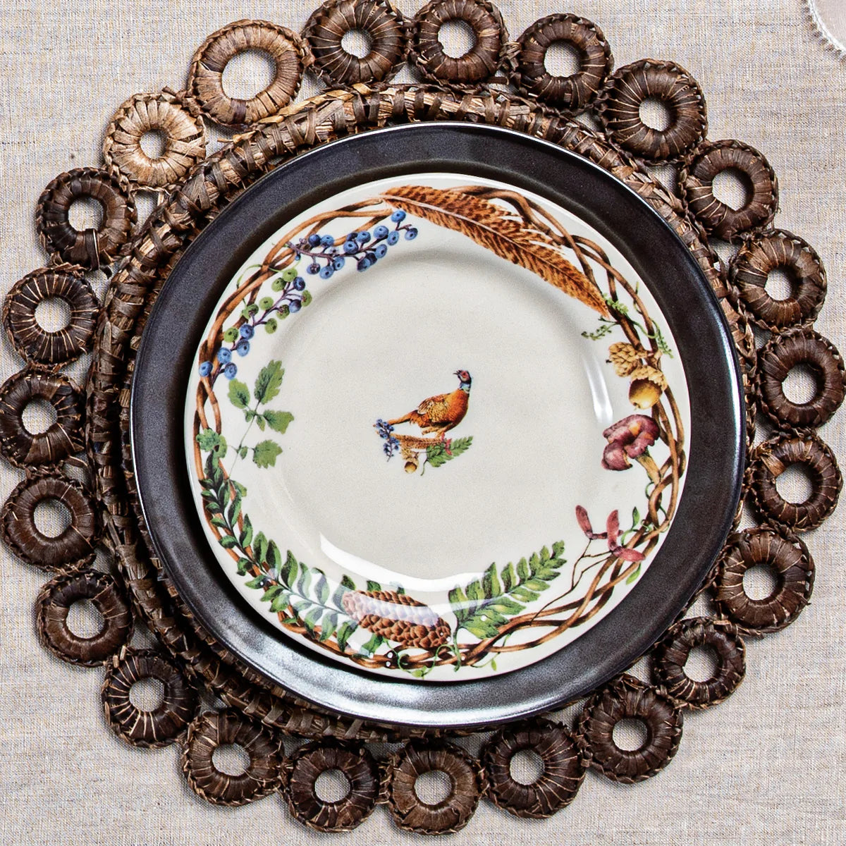 Juliska Forest Walk Dessert/Salad Plate, Assorted Set of 4
