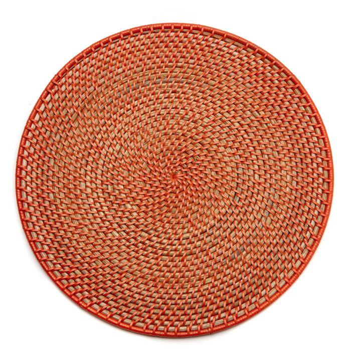 Deborah Rhodes Placemats CALYPSO RATTAN Orange