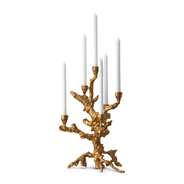 Polspotten - Apple Tree Candle Holder - Gold