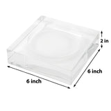 Nicolette Mayer Flora Fauna White Acrylic Candy Dish 6"x6"
