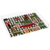 Nicolette Mayer Rectangle ULTIMATE CHRISTMAS HERRINGBONE Acrylic Vanity Tray 12.25" X 7.75"