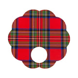 Nicolette Mayer Christmas Tartan Red Acrylic Scallop Napkin Ring - Set of 4