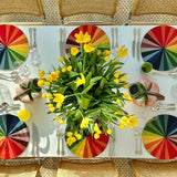 Summerill & Bishop-John Derian 'Colour Wheel' Round Placemat - Set of 2