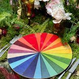 Summerill & Bishop-John Derian 'Colour Wheel' Round Placemat - Set of 2