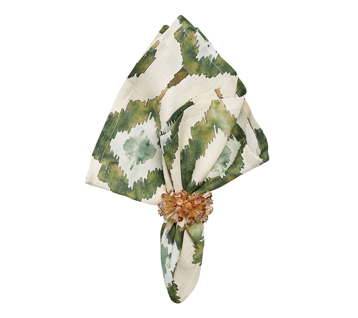 Watercolor Ikat in Olive Napkin - Set of 4