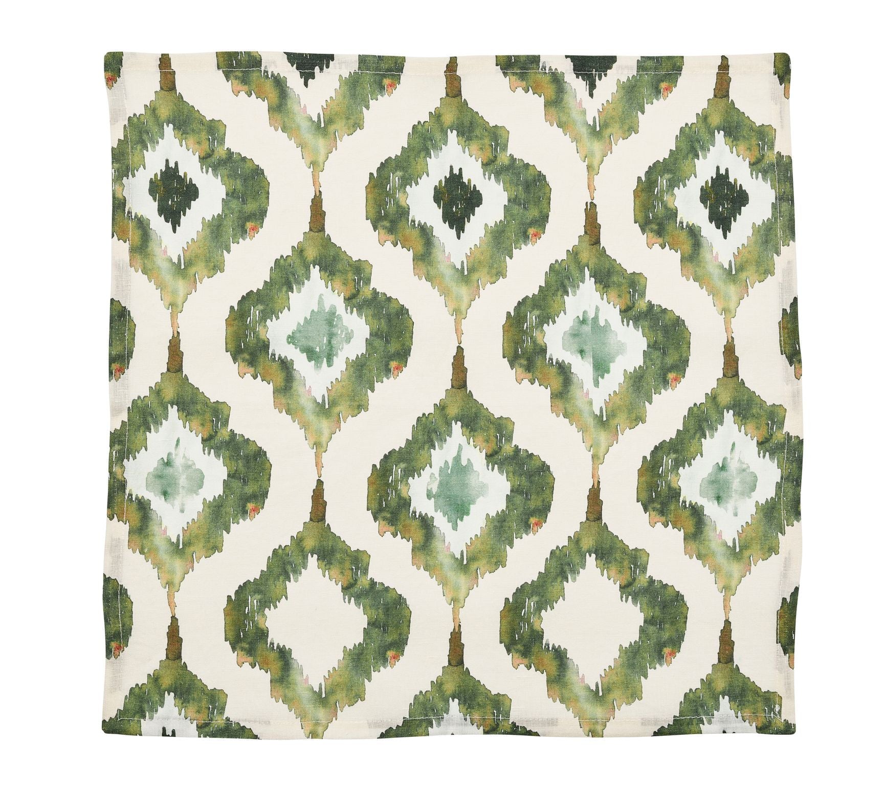 Watercolor Ikat in Olive Napkin - Set of 4