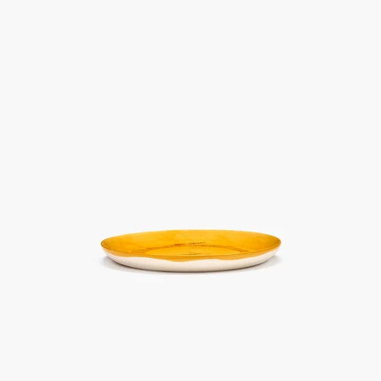 Ottolenghi Dinnerware - Breakfast Plate Yellow - Red Stripes Feast - Set of 2