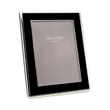Addison & Ross Black Enamel & Silver Curve Photo Frame 5"x7"