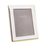 Addison & Ross White Enamel & Gold Curve Photo Frame 5"x7"