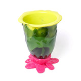 Corsi Design - Flower Vase - Fluo Yellow, Clear Bottle Green, Fuchsia