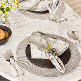 Kim Seybert - Bonton in Gray & Gold Napkin Ring - Set of 4