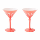 Sir | Madam Rialto Glass Martini Set/2, Salmon