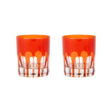 Sir | Madam Rialto Glass Old Fashion Set/2, Red