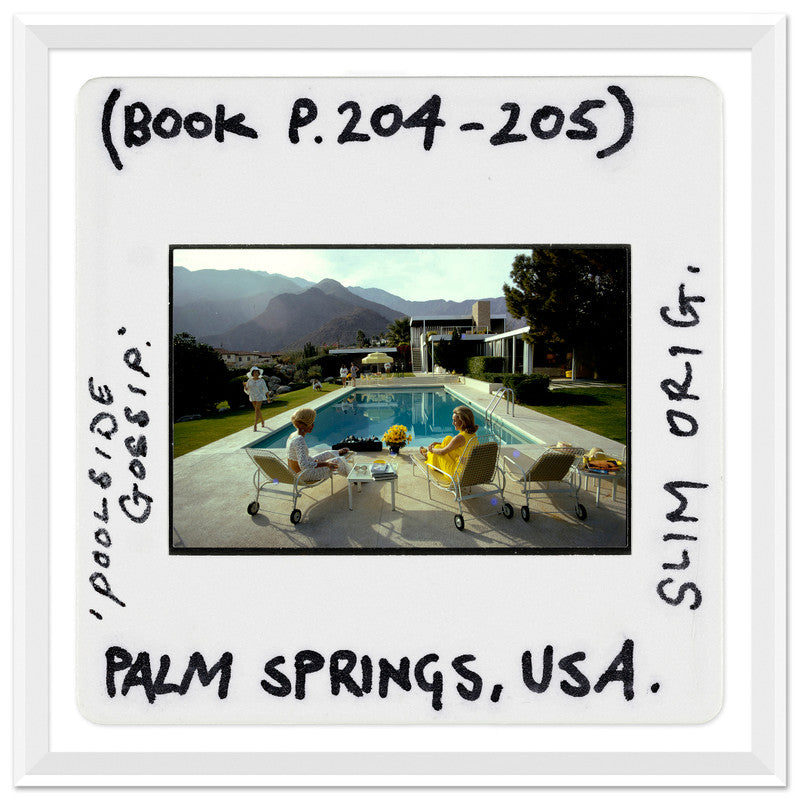 Slim Aaaron's Framed Art-"POOLSIDE GOSSI - SLIDE,"- $600