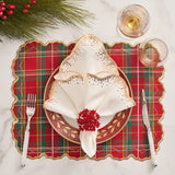 Kim Seybert - Holiday Threads Placemat in Red, Green & Gold, Set of 4