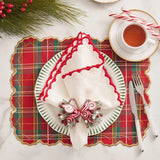 Kim Seybert - Holiday Threads Placemat in Red, Green & Gold, Set of 4
