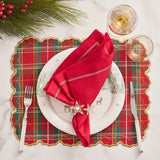 Kim Seybert - Holiday Threads Placemat in Red, Green & Gold, Set of 4