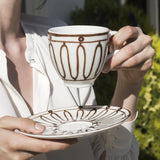 Themis-Z Kyma Brown Tea or Coffee Cup Set of 2