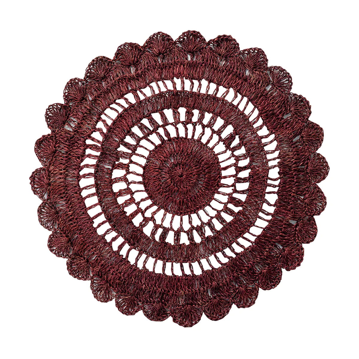 Juliska Macrame Cranberry Placemat - Set of 2