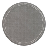 Bodrum Placemat Round Pearls Grey Silver