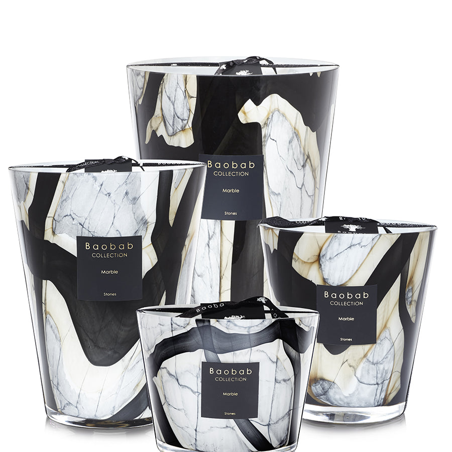 Baobab Candle Collection-RACINE - MARBLE - 13.8″