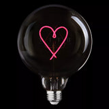 Message In A Bulb Lights - Heart