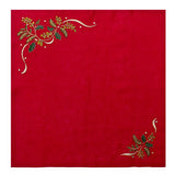 Kim Seybert - Holly Ribbon Napkin in Red, Green & Gold, Set of 4