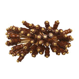 Kim Seybert - Royal Palm in Brown & Gold Napkin Ring - Set of 4