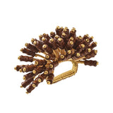 Kim Seybert - Royal Palm in Brown & Gold Napkin Ring - Set of 4
