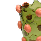 Corsi Design - Nugget Vase - Clear Bottle Green And Matt Dark Salmon
