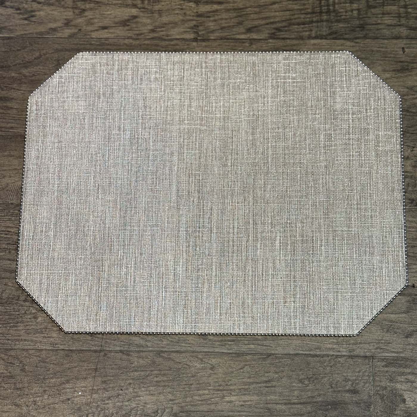 Julian Mejia - Octagonal Big Weave in Neutrals Reversible Placemat - Set of 2